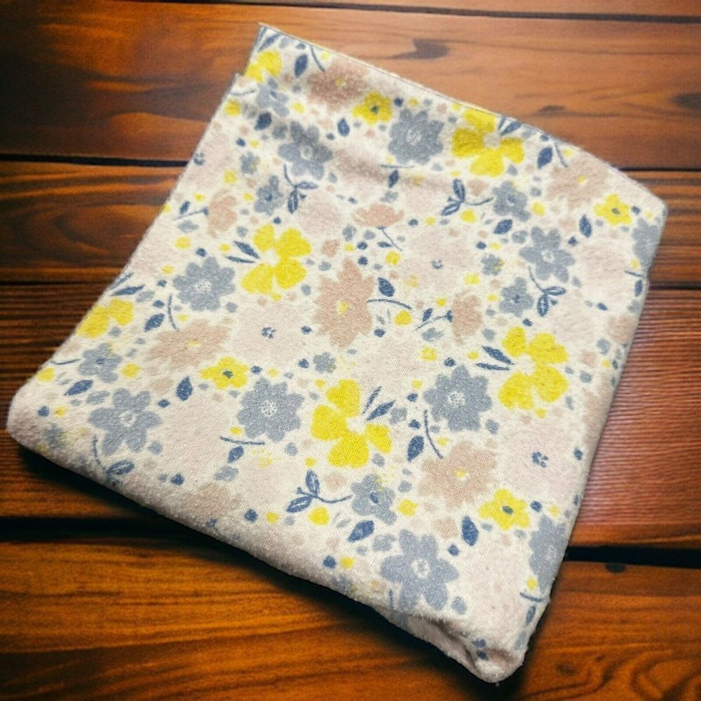 Carter's Floral Baby Blanket Flannel Pink White Child of Mine Receiving Yellow